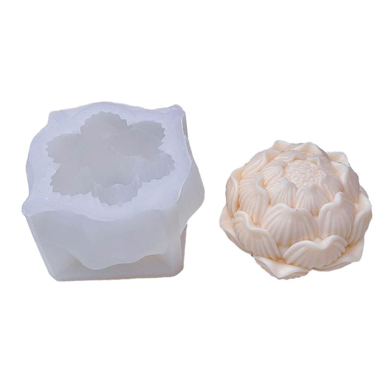 

Handicrafts Making Lotuses Flower Molds Silicone DIY 3D Aromatherapy Casting Handmade Soap Clay Crafts Decorations Molds S