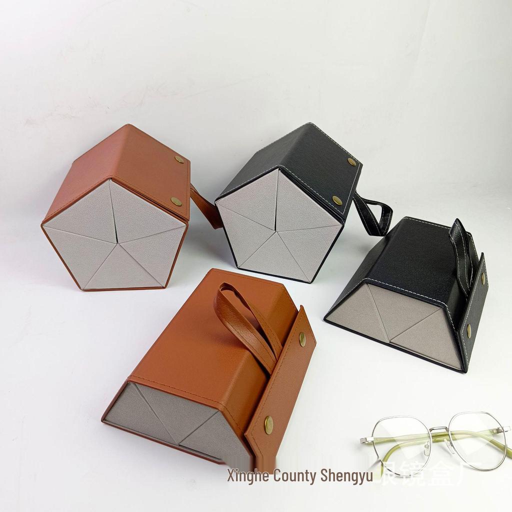 Handmade Multi-section Folding Eyeglass Case for Myopia Glasses & Sunglasses
