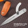 Leather Craft Compass Steel Adjustable Spacing Edge Creaser DIY Tool 155mm