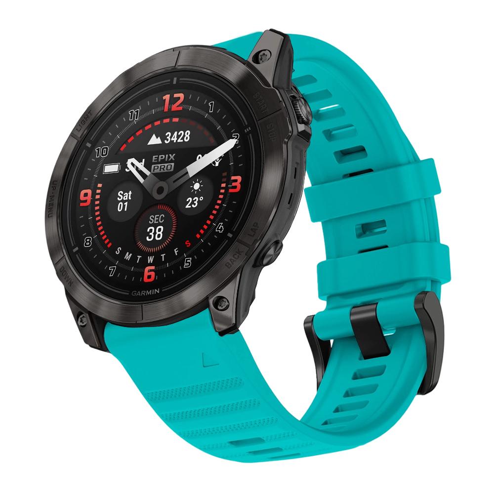 Outdoor Sports Band for Garmin Epix Pro 47mm 51MM Waterproof and Sweatproof Garmin Quick Fit Silicone Band for 22mm 26mm Quick Fit
