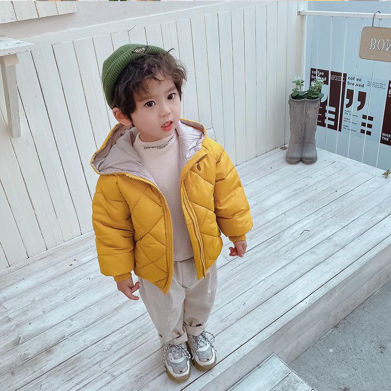 2024 Autumn/Winter Down Cotton Jacket for Toddlers - Boys & Girls Plus Velvet Warm Coat