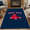 Boston Red Sox Logo Design Patterned Carpet, Non Slip Mat Suitable for Living Room and Bedroom Sofas