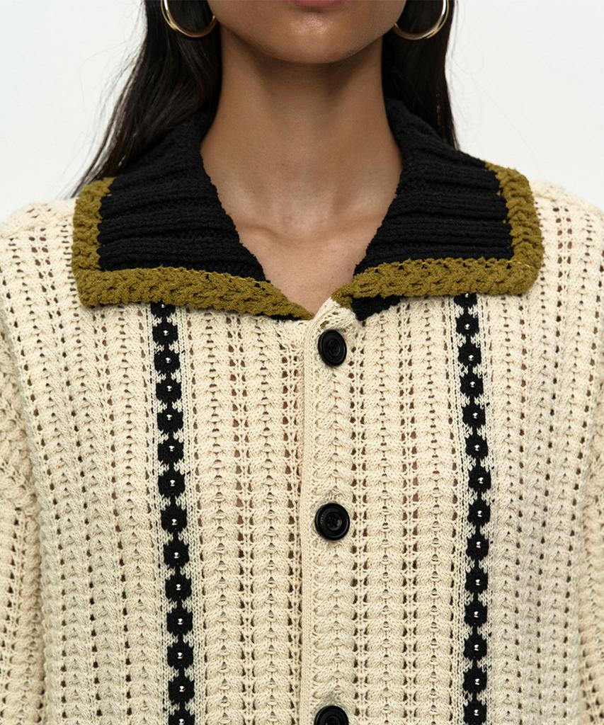 Adsb Andersson Bell Unisex New Fantasia Collar Cardigan Atb1414U(Ecru)