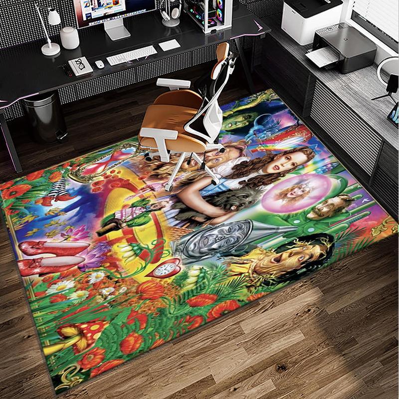 Wonderful Wizard Adventure Office Rug Chair Mat, Game Carpet, Suitable for Front Door, Bedroom, Living Room, Desk, Holiday Gift