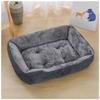 Cama para cão gato animal de estimação quadrado canil de pelúcia médio pequeno cão sofá cama almofada pet calmante cama do cão casa suprimentos para animais de estimação acessórios
