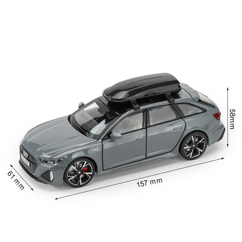 Новая игрушечная модель автомобиля RS6 со звуком и светом, двери можно открывать, литая модель из сплава, украшения, коллекция игрушек, мальчик, взрослый, праздничный подарок