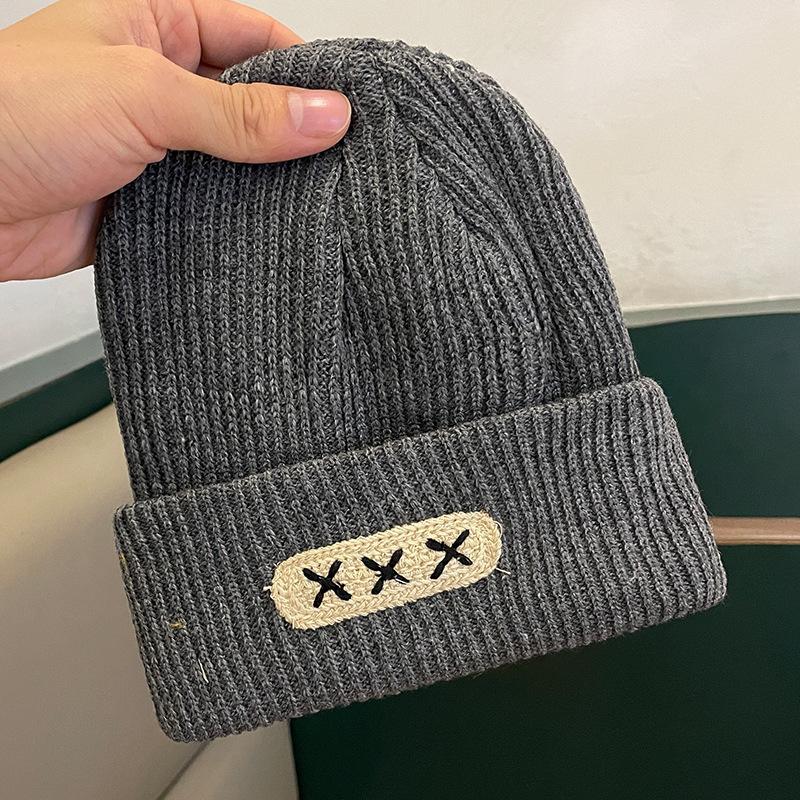 

Шерстяная шапка для женщин на зиму в корейском стиле, большой окружности головы, универсальная вязаная шапка, нишевая мода, показывающая маленькое лицо, теплая шапка-балаклава от холода One Size