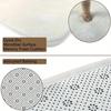 Nordic Coastal Round Rug Soft Carpet Area Rug Bedroom Non-Slip Floor Mat Teal Ocean Wave Design for Living Room Kidsroom