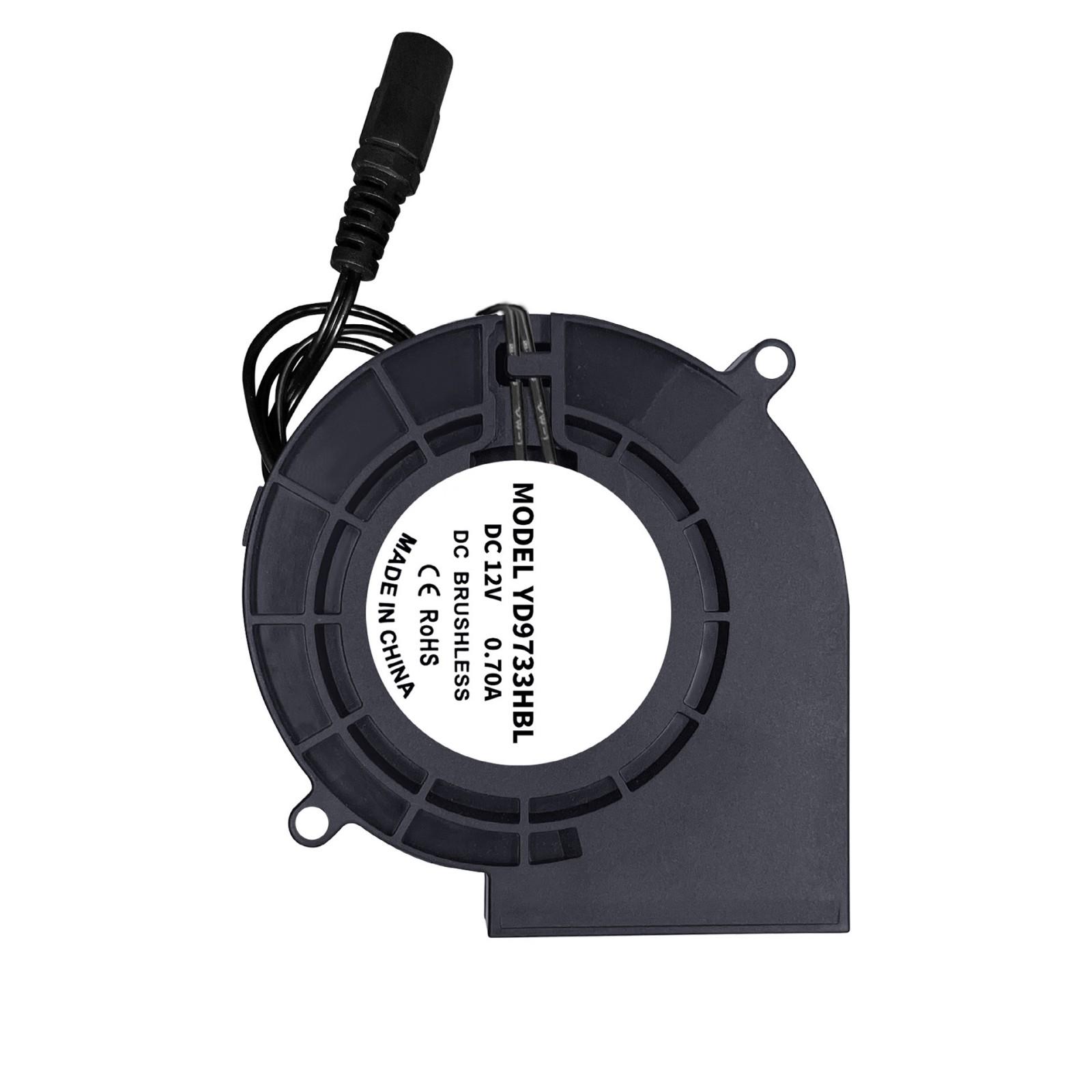 

Высокопроизводительный 12 В бесщеточный вентилятор 97 мм x 33 мм центробежный вентилятор на шарикоподшипниках для розжига угля, для барбекю на открытом воздухе