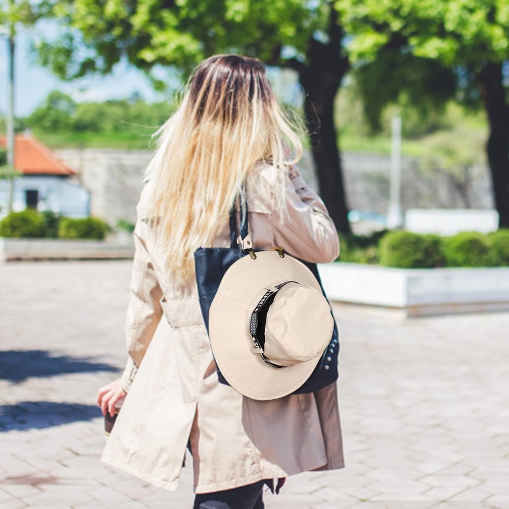 Pocket Hat Clip Cap Retainer Clips for Travel Handbag Hat Clips PU Leather Hat Holder for Outdoor Travel Accessories