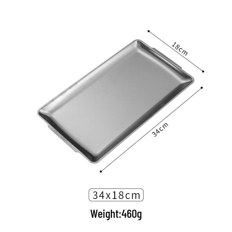 Jingyuheng 304 Stainless Steel Rectangular Serving Tray (3-Pack)