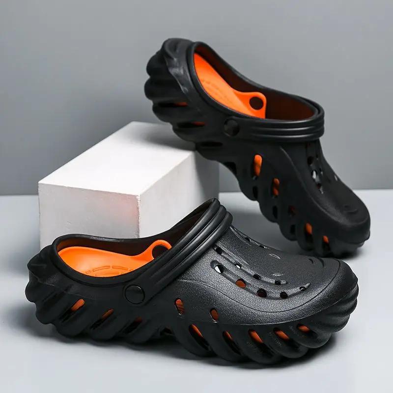 Fashion Platform Eva Sabot Hole Slides Men's Shoe Soft Male Slipper Comfortable Original 2025 Fashion Summer Sale Y2k Casual Low Price