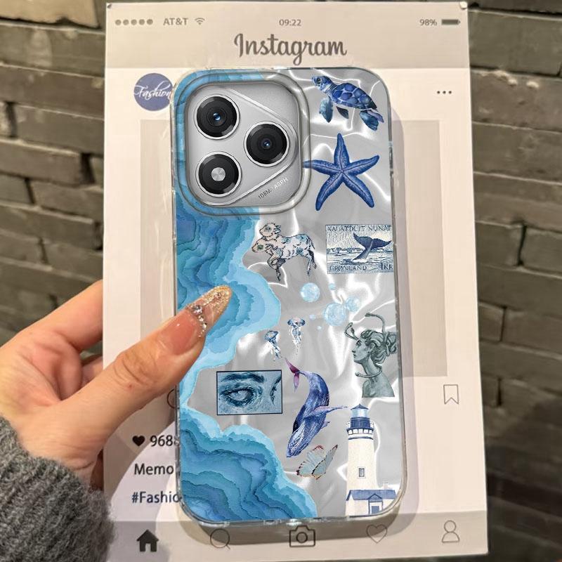 Retro Sun Marine Floral Eyes Girls Women For Honor 400 Pro X9c Magic7 Magic6 200 Lite Smart X9a X8a X8b X8c X7c X8 Fundas Cover