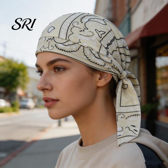 Kühlendes Bandana Hut Turban Paisley Muster Elastische Passform Verstellbare Riemen Bequemes Outdoor Kopftuch Atmungsaktives Schweißableitendes Material Radfahren