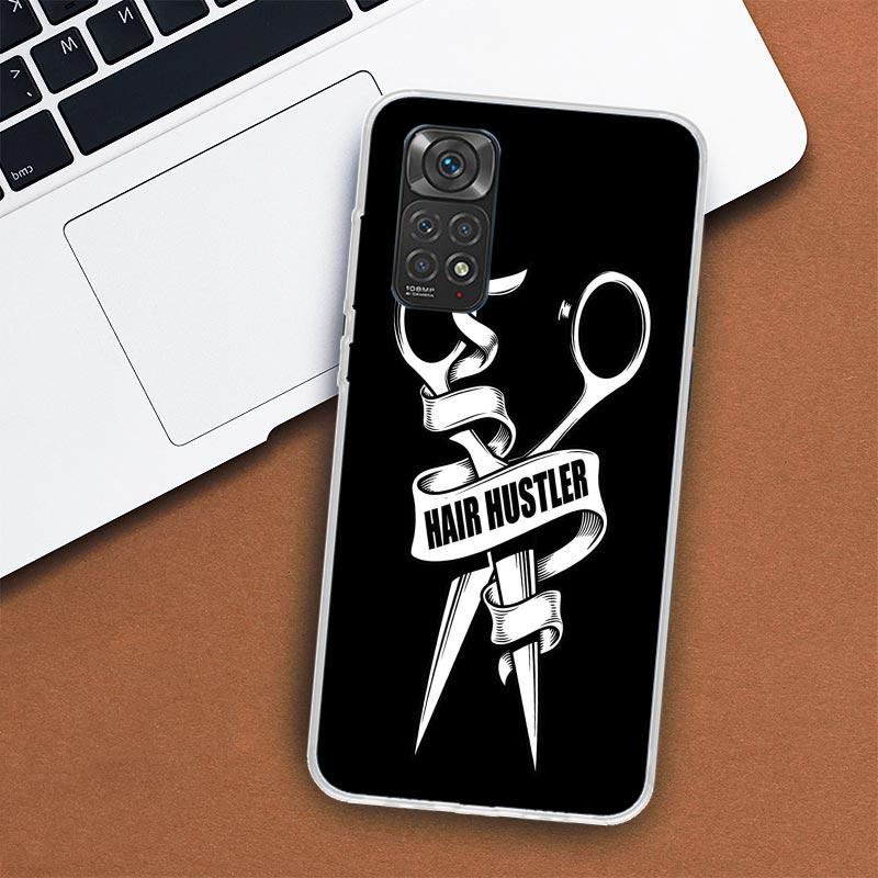 Hair Stylist Scissors Brush Phone Case For Xiaomi Redmi Note 13 12 12S 11 11S 10 10S 9 9S 11T 11E Pro Plus 8 8T 7 + Coque Cover