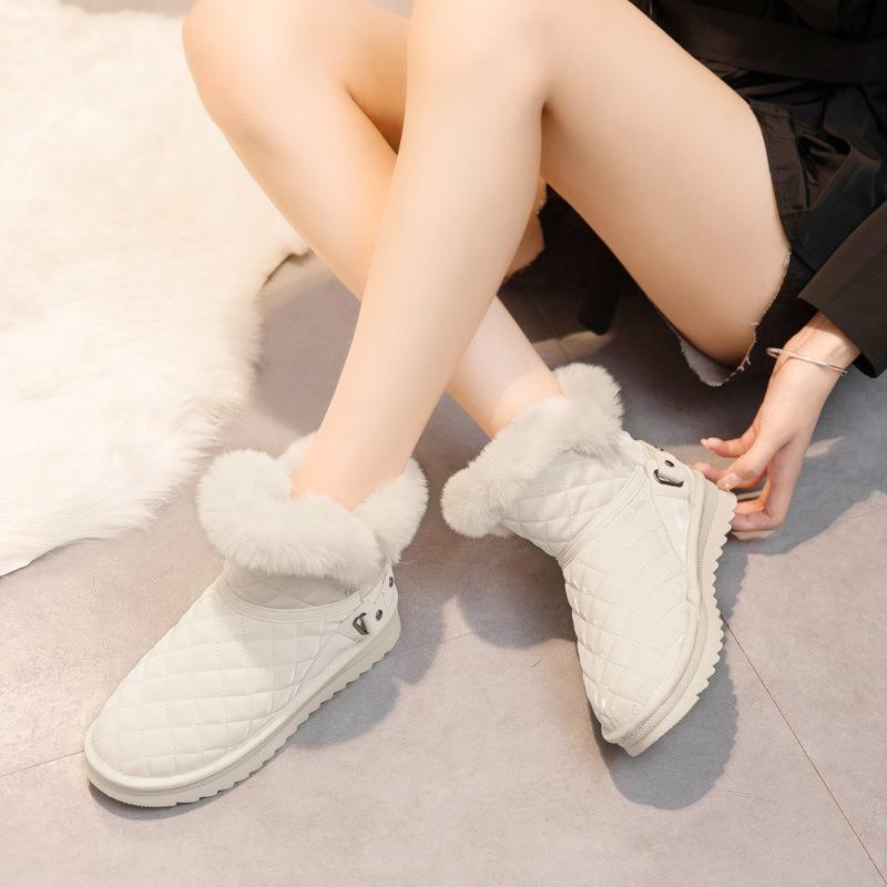 Snow boots women's 02 new winter velvet thickened warm cotton shoes anti-skid