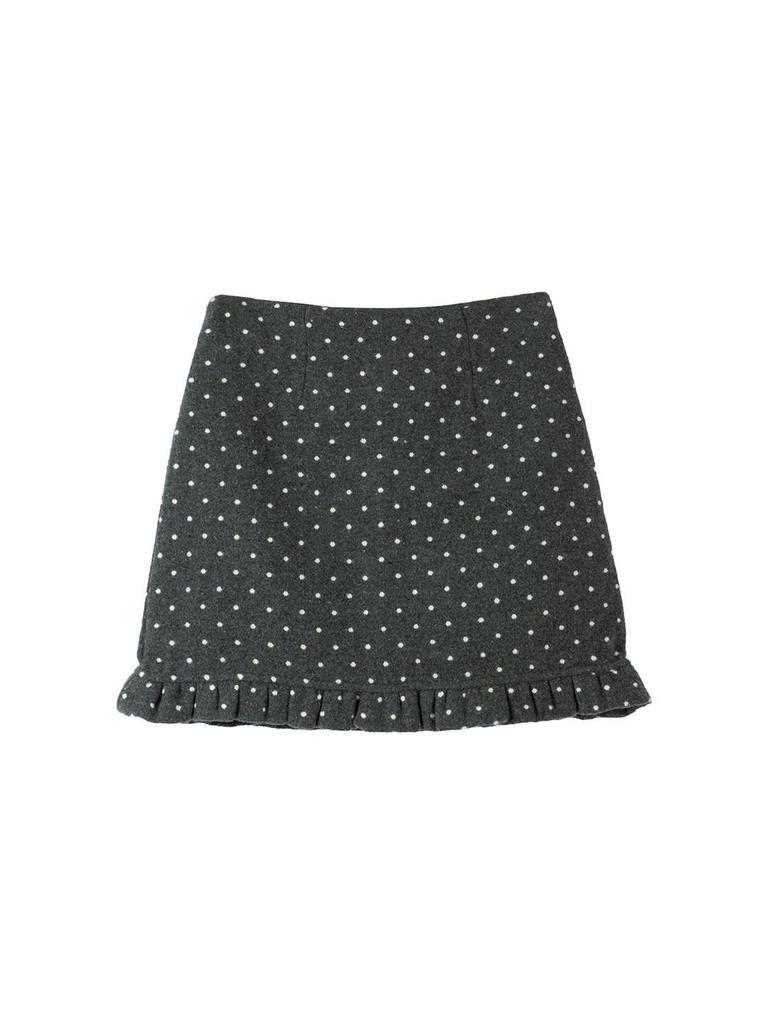 Women's Polka Dot A-Line Mini Skirt - Spring Hip Wrap Petite Hem