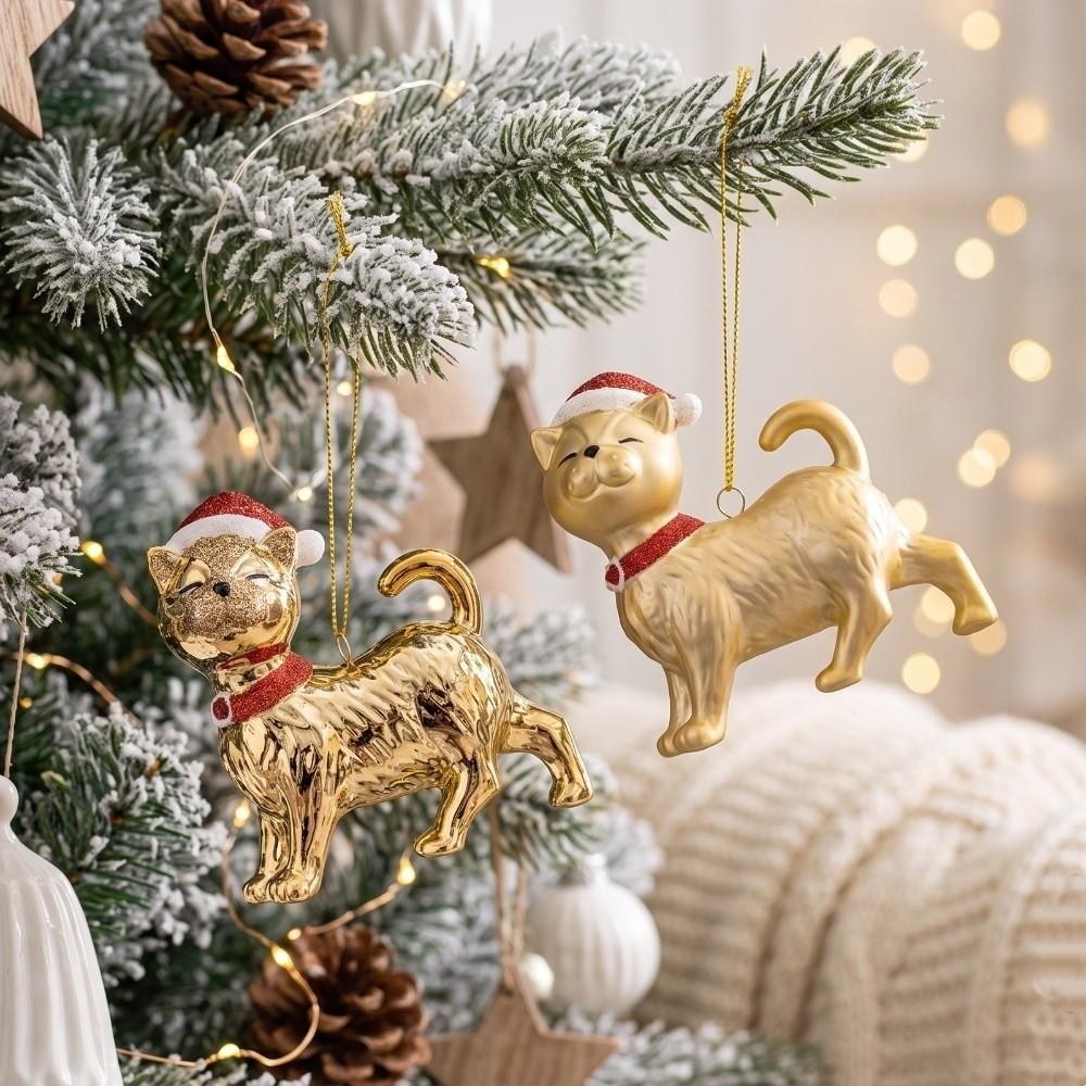 Kitten Christmas Cat Dog Pendant Delicate Christmas Hanging Cute Xmas Ornaments Festival Party