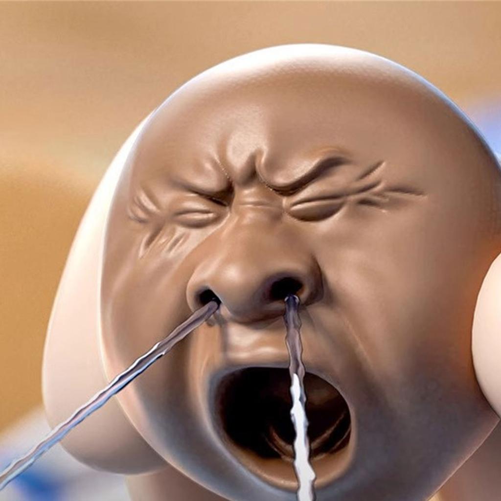 Plastic Teas Pet With Prank Feature Yawning Head Figure Water Sprays Squeezing Ornament Toy For Home Office Decors