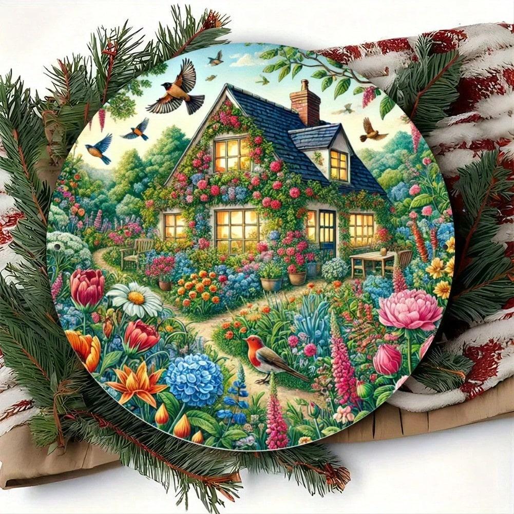 Vintage Metal Tin Sign Wall Art Rustic Decor for Garden Garage Cafe Farmhouse 20x20