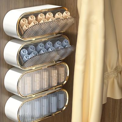 1 Stück Wandmontierter Unterwäsche-Organizer für Unterwäsche, Socken, Platzsparender Organizer für Kleiderschrank, Schrank, Schlafzimmer, Zuhause, Wohnheimzimmer