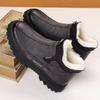 Zapatos Casuales de Invierno para Hombre Calientes de Alta Calidad Zapatos de Algodón para Exteriores Antideslizantes Botas Altas Calientes Zapatos de Algodón y Cuero Casuales