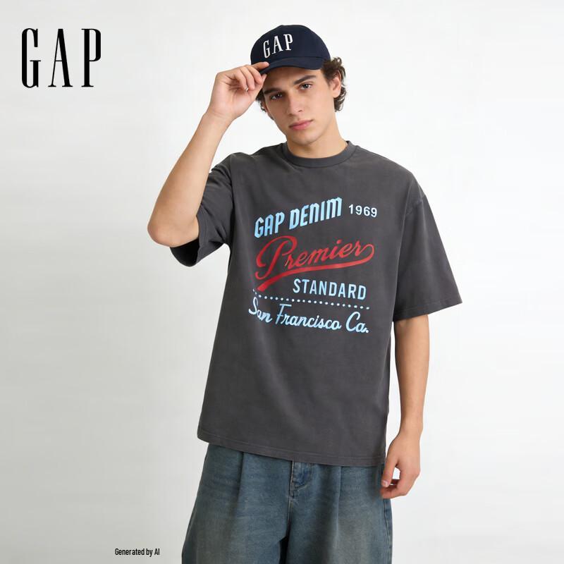 

GAP Unisex 2026 Spring Logo Print Loose Fit T-Shirt 180/100A