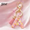 Gift Keychain Pendant Pink Series Pendant Sequins Heart Initial Letter Charm Key Chain