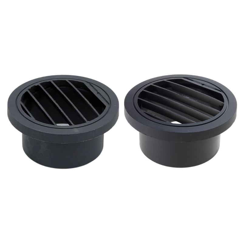 Round Heater Air Outlet Grille for Parking Heater Repair, Black Plastic Louvered Outlet Piece for Car Truck Use