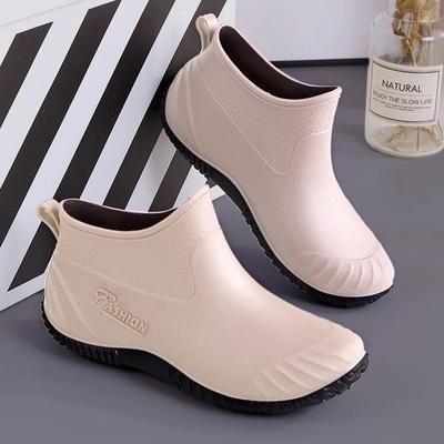 Rain Boots Women's Fashion Outdoor Rain Boots Adult Wear-resistant Rubber Shoes Summer Non-slip Waterproof Short Tube Rain Boots
