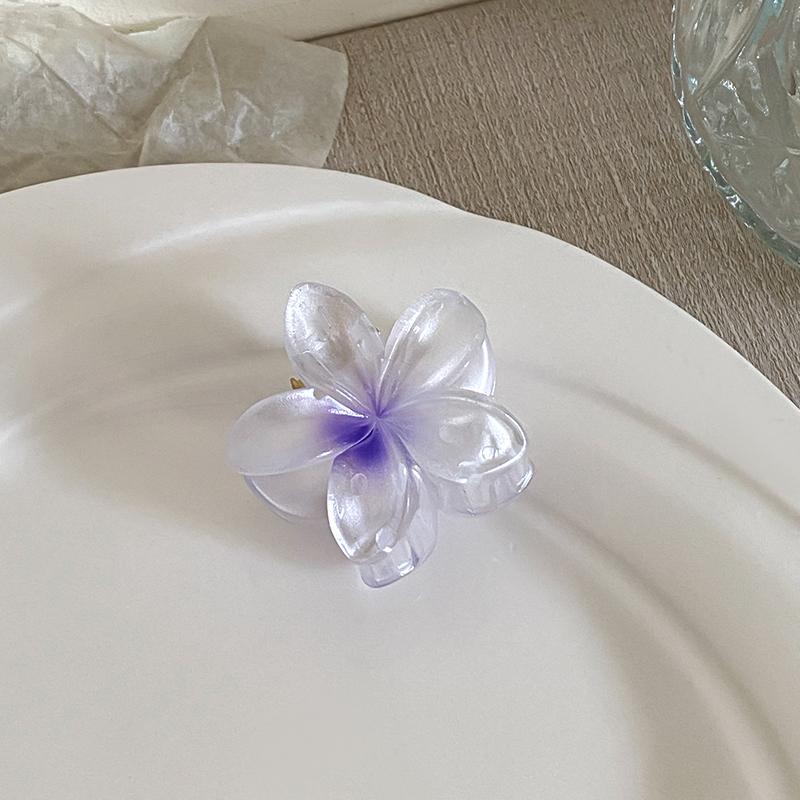 Fermaglio a Pinza Trasparente a Forma di Fiore d'Uovo Donna Temperamento Versatile di Alta Gamma Gradiente Fermaglio per Capelli Ragazza Fermaglio a Squalo Copricapo
