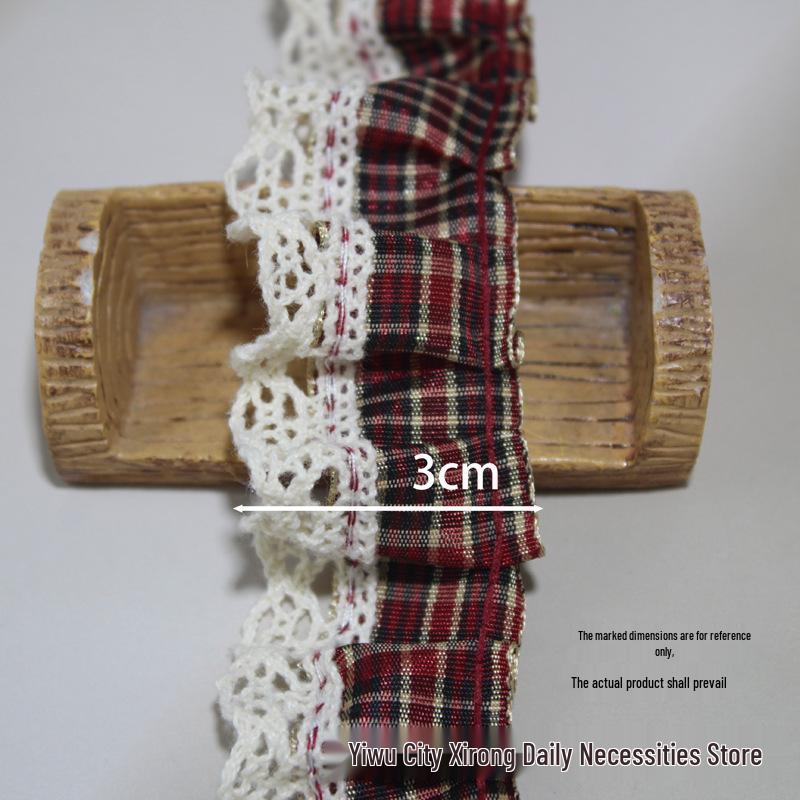 Bordo in Pizzo Pieghettato a Doppio Strato per Abbigliamento & Accessori Fai-da-Te