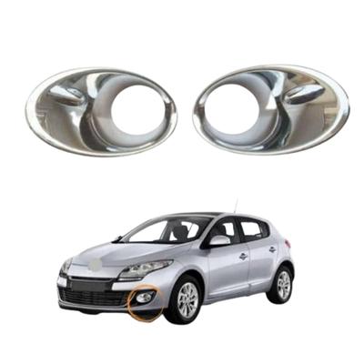 Nebelscheinwerferrahmen Nickel Rechts Links 2-teiliges Set Für Renault Megane Mk3 III HB Chrom-Stil OEM 261521021R
