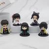 5 stuks/set Demon Slayer Q Versie Zittende Figuur Speelgoed Anime Kimetsu no Yaiba Tanjiro Nidouzi Inosuke Zenizu PVD Figuur Model Pop