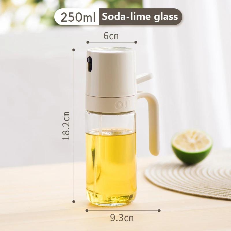 180/250ml Dozatoare de Ulei Pulverizator Ulei de Măsline Mister pentru Friteuză cu Aer Salată Copt Sticlă Pulverizator Ulei Sticlă de Gătit din Sticlă Borosilicată Înaltă