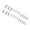 Press On Nail Natural Gradient French Almond Shape False Nail With Glitter For Daily Office Wear Easy Application