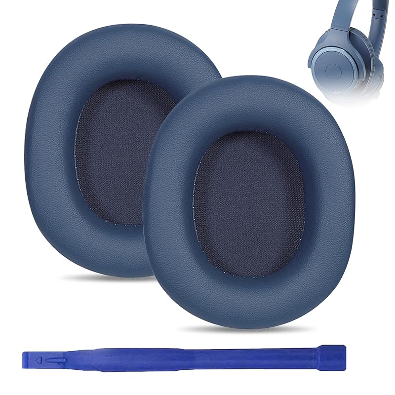 

umvowuxa Durable ear pads ATH Replacement ear cushion for SR30BT Easily replace protein ear cushions Soft high-density memory foam ear cushions (blue)