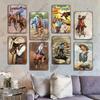 Western Cowboys Vintage Poster Metal Tin Signs Lone Ranger Horse Retro Metal Plate Wall Decor for Jockey Club Pub Man Cave