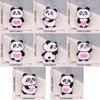 8 Pcs Cartoon Panda Embroidered Patches Iron On Patches Animal Repair Patches Sewing On Applique Patches for Clothes Bag