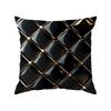 1 Stück Schwarz-Gold karierte Kissenbezüge Polyester Geheimnisvolle Party-Kissenhülle für Sofa Stuhl Bett Auto Party Tischdekoration