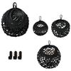 3Pcs/Set Teardrop Shape Wall Hanging Basket Breathable Lattice Vegetable  Woven Basket  Living Room