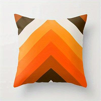 Heimdeko Retro geometrisches Muster bedruckte Kissenhülle, Sofakissenbezug, geeignet für Sofa, Schlafzimmer, Autositzkissenbezug