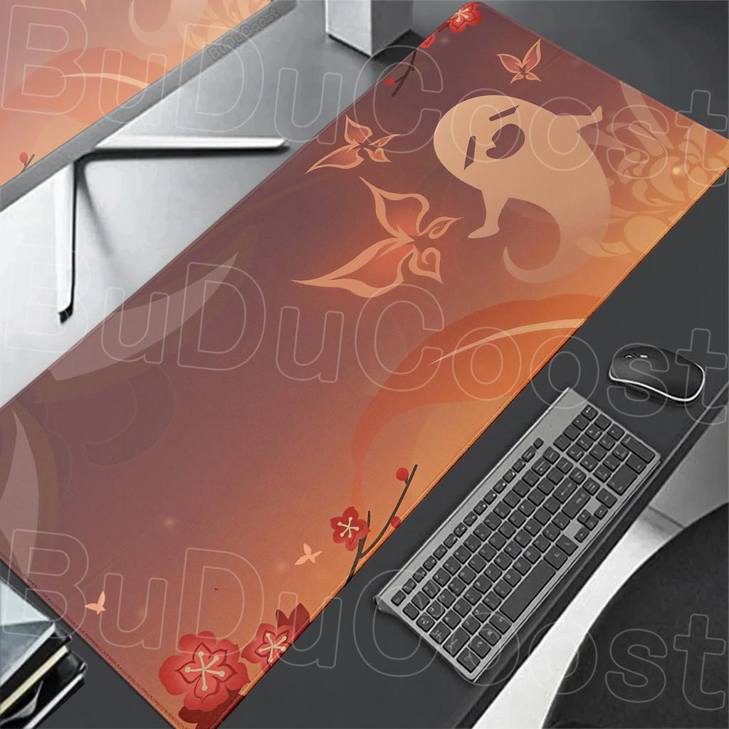 30x60cm Anime Gaming Mousepad HD Print Computer Speed Gamer Cabinet Deskmat 30x80cm Genshin Impact Hu Tao Kawaii Laptop Mice Mat