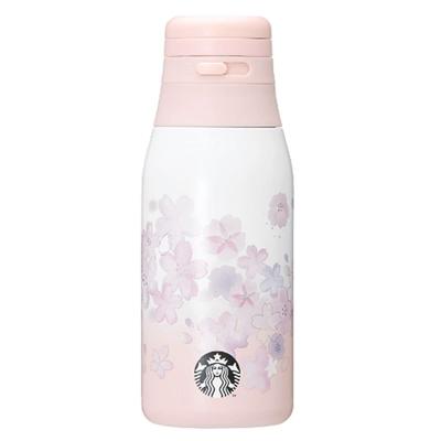 Starbucks Tumbler Coffee Starbucks SAKURA 2023 Handle Lid Stainless Steel Bottle 355ml Sakura Sakura White Water Bottle Cute Stylish Return
