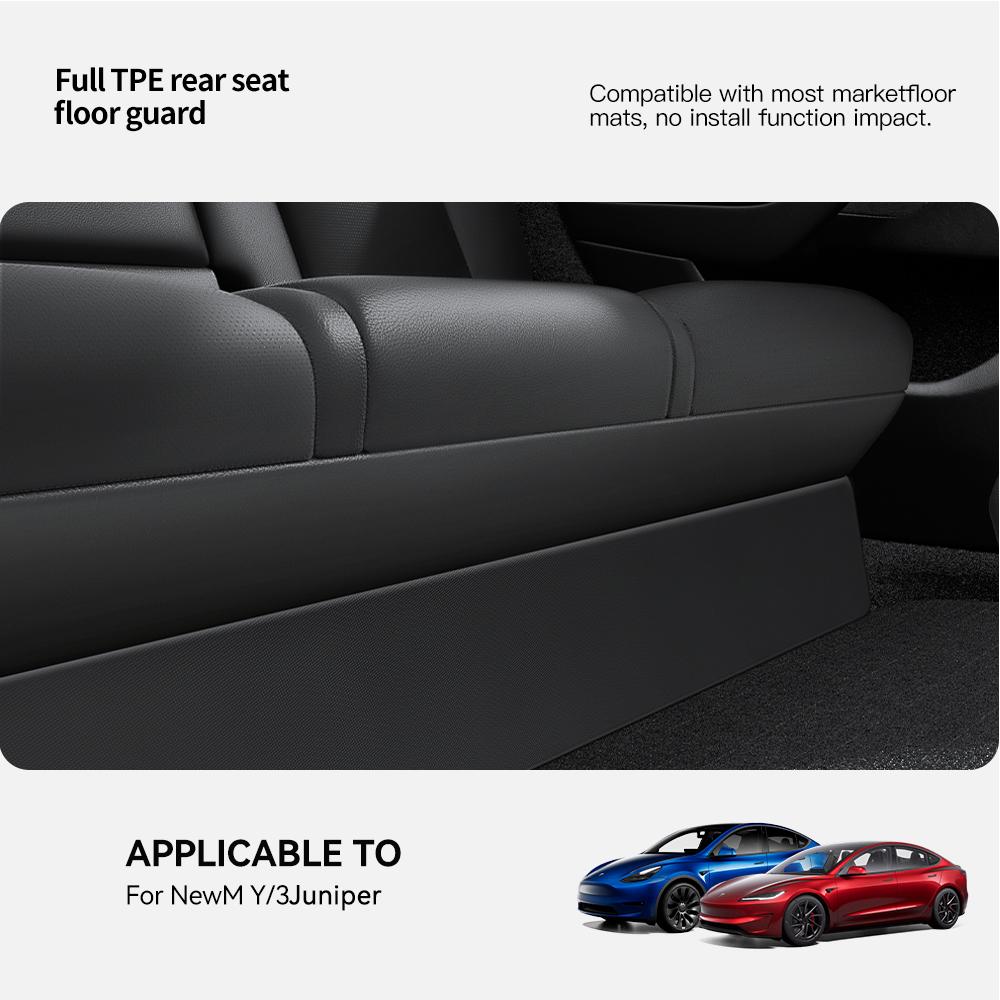 YZ For Tesla Rear Seat Lower Protective Mat Anti-kick Pads Applicable to 2019-2025 Model Y Juniper Model 3 Highland accessories