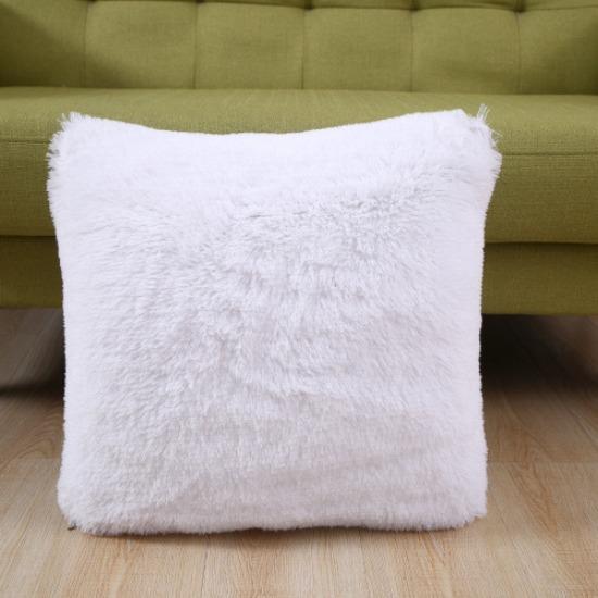

Plush Solid Color Bedside Cushion Backrest Solid Color Sofa Cushion Cover 43X43cm pillow cover