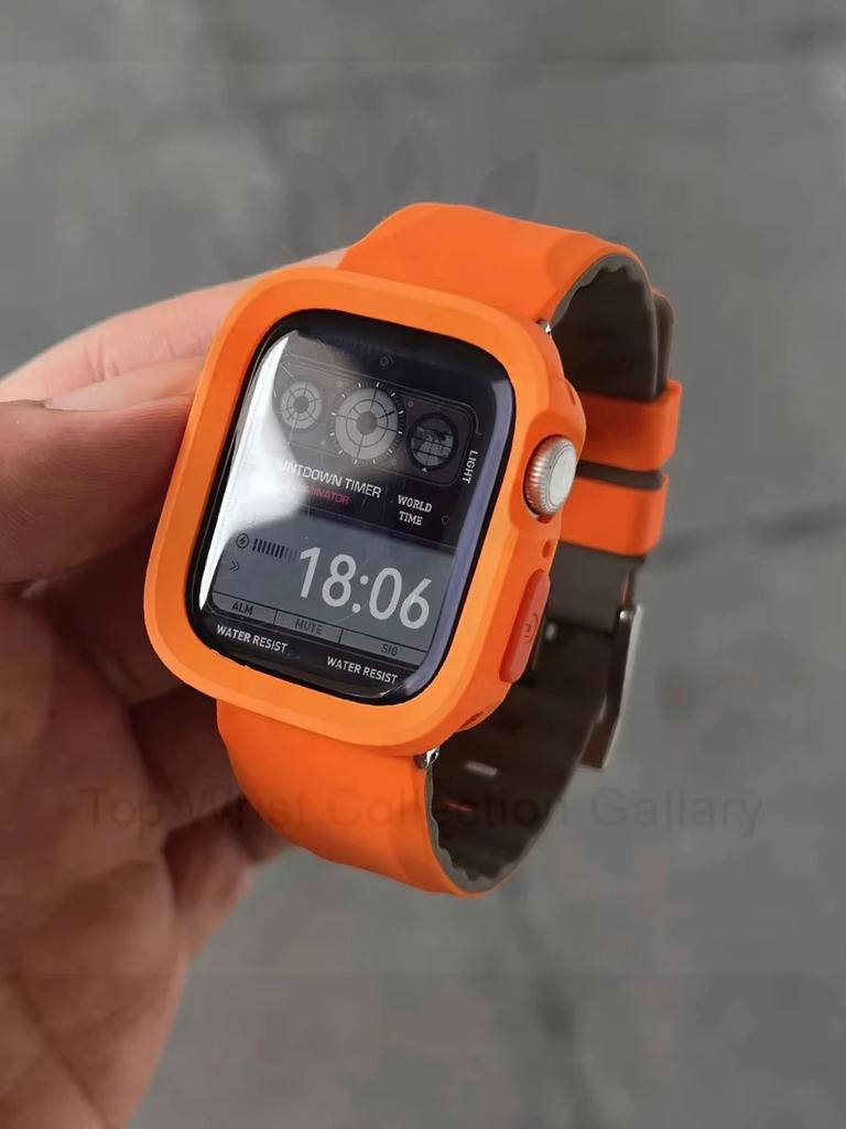 Silicone Strap+TPU Case For iWatch Ultra2 Apple Watch 10/9/8/1/2/3/4/5/6/7 46mm 49mm45mm Protector Cover Bracelet IWatch 41 44mm