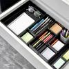 12pcs Multifunct Black Acrylic Transparent Drawer Organizer Set Desktop Storage Box for Makeup Beauty Office Supplies Organizers
