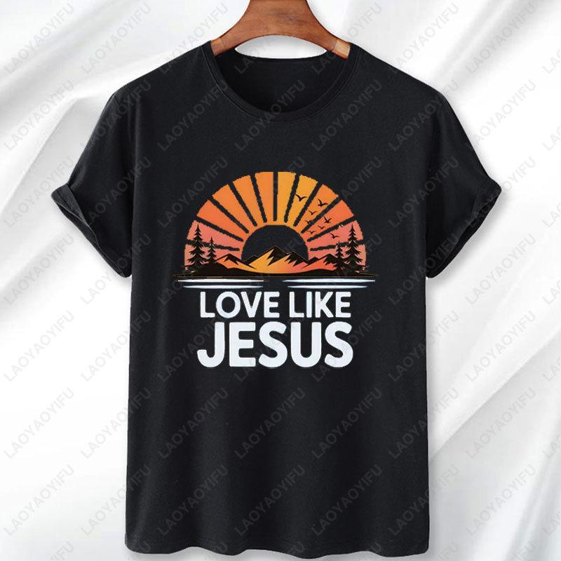

Scripture Tees Jesus Is Risen Christian Apparel Bible Verse Sunrise Summer Men Women Modal Shirt Faith Based Cute All Match Tops 4XL