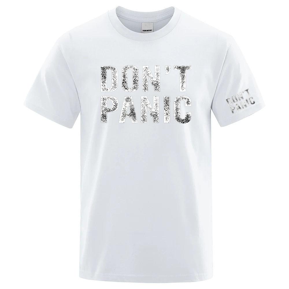 Dont Panic Funny Retro The Unisexs Regular Shortsleeved Shirt Is Made of Soft and Breathable Fabric Suitable for Summer T Shirt